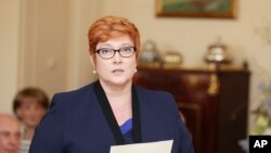 Bộ trưởng Quốc phòng Australia Marise Payne.