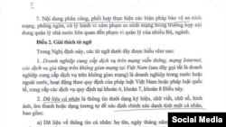 Dự thảo Nghị định Luật An ninh mạng